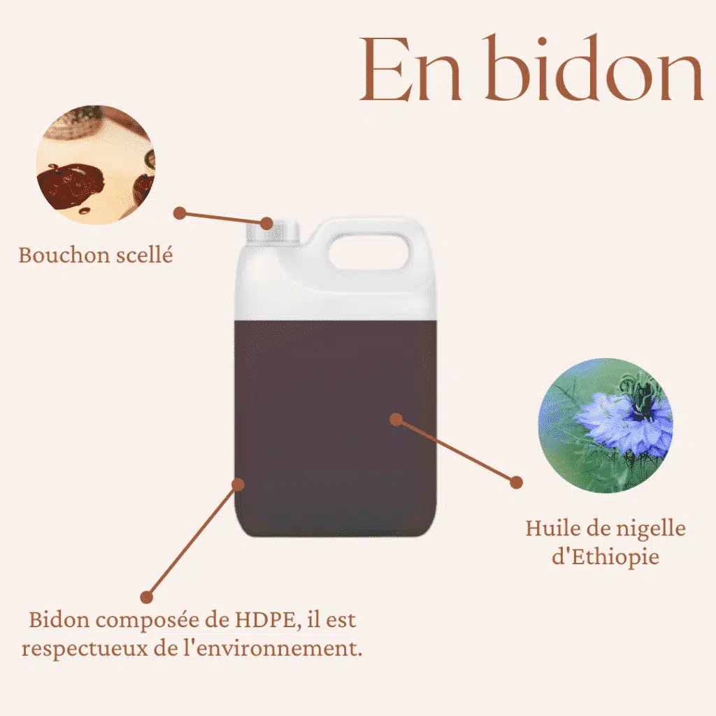 Image avec 5L d'huile de nigelle